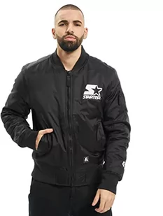 Starter Black Label Męska kurtka bomberka z logo The Classic Bomber, w kolorze czarnym, rozmiar od XS do XXL, czarny, L - Kurtki męskie - miniaturka - grafika 1