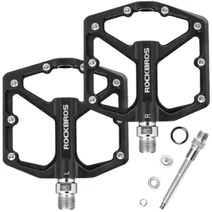 Pedały do roweru rowerowe platformowe RockBros K203-BK metalowe MTB komplet 2szt Czarne - Głośniki komputerowe - miniaturka - grafika 9