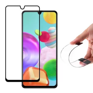 Wozinsky Full Cover Flexi Nano folia szklana szkło hartowane z ramką Samsung Galaxy A41 czarny - Szkła hartowane na telefon - miniaturka - grafika 2