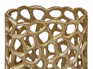 Wazon Dekoracyjny Metalowy Złoty Sanchi - Wazony i flakony - miniaturka - grafika 4