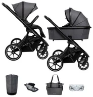 Wózki dziecięce - Muuvo, Slick 2.0, wózek wielofunkcyjny, 2w1, Iron Graphite - miniaturka - grafika 1