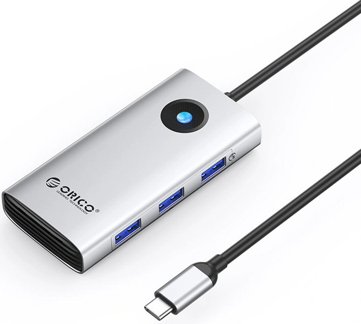 Stacja/replikator Orico PW11 6w1 USB-C srebrna ORICO-PW11-6P-SV-EP
