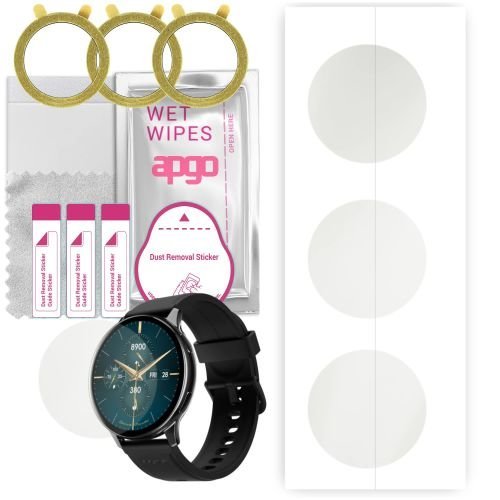 3x folia ochronna hydrożelowa MATOWA do Noise Vortex Plus - apgo Smartwatch Hydrogel MATTE Protection Ochrona na ekran smartwatcha
