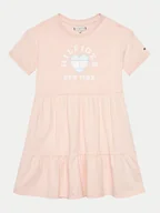 Sukienki i spódniczki dla dziewczynek - Tommy Hilfiger Sukienka codzienna Heart KG0KG07926 D Różowy Regular Fit - miniaturka - grafika 1