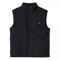 Koszulki sportowe damskie - Damski bezrękawnik puchowy Guess Aurlie SL Puffer Overshirt - czarny - GUESS - miniaturka - grafika 1