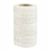 Półfabrykaty do biżuterii - SZNUREK bawełniany biały naturalny 2mm 100g 50m - miniaturka - grafika 1