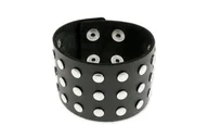 Bransoletki - Bransoletka Ćwieki Nity Szeroka Czarna Ona - miniaturka - grafika 1