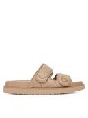 Klapki i japonki damskie - Badura Klapki CACTUS-124AL2309 Beżowy - miniaturka - grafika 1