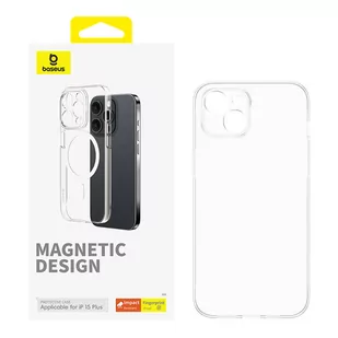 Magnetyczne Etui na telefon iPhone 15 Plus Baseus OS-Lucent Series (Przezroczysty) - Etui i futerały do telefonów - miniaturka - grafika 3