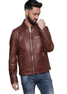 Redskins męska kurtka skórzana Rider2 Stoner, koniak, XXL - Kurtki męskie - miniaturka - grafika 1