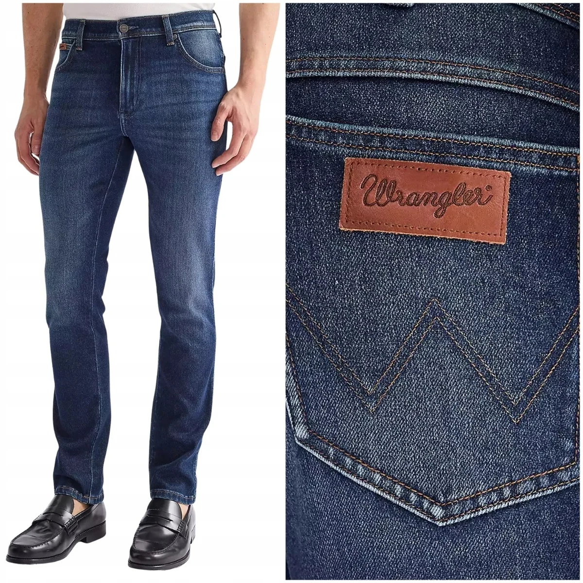 Wrangler Texas Slim Fog Epic Soft elastyczne spodnie jeansowe W30 L32