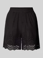 Spodenki damskie - Szorty o kroju regular fit z haftem angielskim model ‘Caylin’ - miniaturka - grafika 1