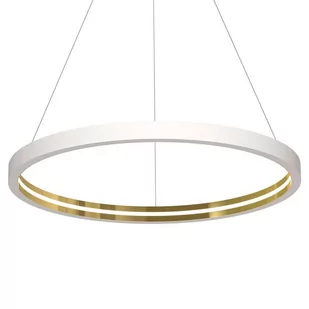 Milagro by Zień Loftowa LAMPA wisząca CASSIOPEIA 5040 by Zień okrągła OPRAWA metalowa LED 14W ZWIS pierścień biały złoty 5040 - Lampy sufitowe - miniaturka - grafika 1