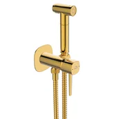 Baterie podtynkowe - Laveo Pola bateria bidetowa podtynkowa z zestawem prysznicowym złoty BAPG31P - miniaturka - grafika 1