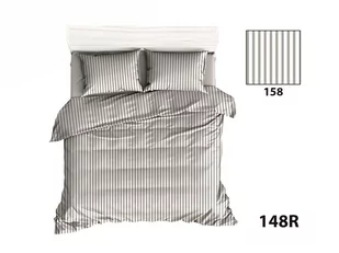 Poszewka 50x60 R148 paski szare białe - Pościel - miniaturka - grafika 1