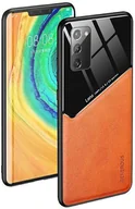 Etui i futerały do telefonów - Mocco Lens Leather Back Case for Apple iPhone 12 Orange - miniaturka - grafika 1