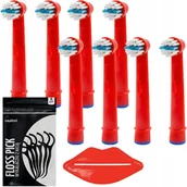 Końcówki do szczoteczek elektrycznych - 8x Końcówka Do Szczoteczki Elektrycznejoral-B Kids Stages Dla Dzieci Czerwona - miniaturka - grafika 1