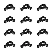 Akcesoria do ogrodzeń - Obejma narożna czarna matowa 4 x 6 cm - 12 szt. - miniaturka - grafika 1