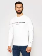Bluzy męskie - Tommy Hilfiger Bluza Logo MW0MW11596 Biały Regular Fit - miniaturka - grafika 1