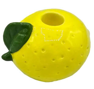 Świecznik stołowy ceramiczny owocowy cytryna - Świeczniki - miniaturka - grafika 1