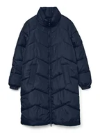 Kurtki damskie - Vero Moda Płaszcz pikowany w kolorze granatowym - miniaturka - grafika 1