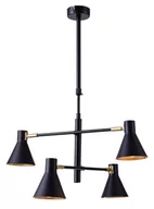 Lampy sufitowe - Candellux LESS LAMPA WISZĄCA 4X40W E14 CZARNY MATOWY - miniaturka - grafika 1