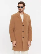 Płaszcze męskie - Tommy Hilfiger Płaszcz wełniany MW0MW32963 Brązowy Regular Fit - miniaturka - grafika 1