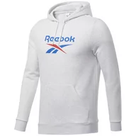 Bluzy sportowe męskie - Bluza męska Reebok Classic Vector Hoodie biała - miniaturka - grafika 1