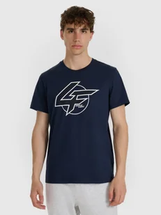 Męski t-shirt z nadrukiem 4F 4FWAW25TTSHM3133 - granatowy - Koszulki sportowe męskie - miniaturka - grafika 1