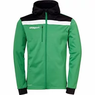 Kurtki i płaszcze dla chłopców - Uhlsport Offense 23 kurtka dziecięca z kapturem, zielona/czarna/biała, 140 - miniaturka - grafika 1