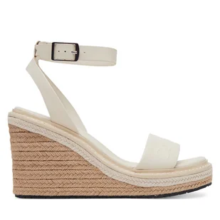 Espadryle Calvin Klein Wedge Sandal 70 - He HW0HW02376 Biały - Espadryle damskie - miniaturka - grafika 1