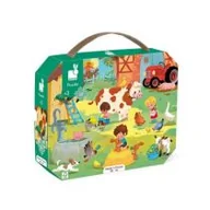 Puzzle - Janod Puzzle Dziecko A La Farma 24 częściowy - Gra edukacyjna Delikatna i koncentracja-walizka na nadgarstku-Wyprodukowano we Francji i certyfikowane przez FSC-od 3 lat, J02603, Wielokolorowy J02603 - miniaturka - grafika 1