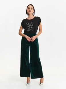 Spodnie damskie ciemnozielony - SSP4366CZ spodnie długie - TOP SECRET - Odzieżowy sklep internetowy TOP SECRET - Spodnie damskie - miniaturka - grafika 1