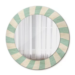 Lustro dekoracyjne okrągłe Retro pastelowy wzór - Lustra - miniaturka - grafika 1