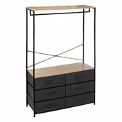 Wieszaki i stojaki - Wieszak z szafką Tissa czarny/naturalny - miniaturka - grafika 1