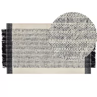 Dywany - Dywan wełniany 80 x 150 cm biało-czarny KETENLI Lumarko - miniaturka - grafika 1