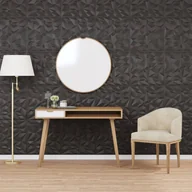 Dekoracje domu - vidaXL Panele ścienne, 48 szt., czarne, 50x50 cm, EPS, 12 m², ametyst - miniaturka - grafika 1