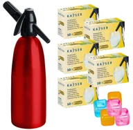 Saturatory - Saturator syfon do wody ART Quick Soda 1 l czerwony + 50 naboi + 5 kostek lodu - miniaturka - grafika 1