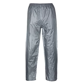 Spodnie męskie - Portwest portwest spodnie od deszczu, czarny, L, szary S441GRRL - grafika 1