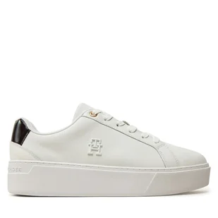 Sneakersy Tommy Hilfiger Th Platform Court Sneaker FW0FW08614 Biały - Sneakersy damskie - miniaturka - grafika 1