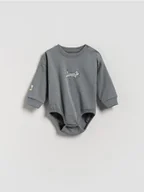 Body - Reserved - Bawełniane body - jasnoszary - miniaturka - grafika 1