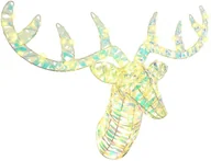 Ozdoby bożonarodzeniowe - vidaXL Renifer ciągnący sanie Ciepła biel 60 cm PET - miniaturka - grafika 1