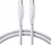 Kable - Kabel USB Joyroom USB-C / USB-C SA34-CC3 60W szybki transfer 1m Biały - miniaturka - grafika 1