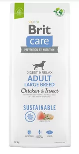 Brit Care Dog Sustainable Adult Large Chicken Insect 12kg - Sucha karma dla psów - miniaturka - grafika 1