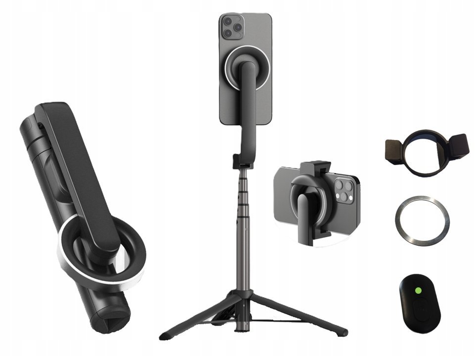 Selfie stick jak MagSafe Tripod kijek statyw pilot teleskopowy uchwyt 22005