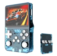 Konsole i gry retro - PRZENOŚNA KONSOLA R36S DO GIER RETRO 18000 GIER 64GB GAMEBOY BŁĘKITNY - miniaturka - grafika 1
