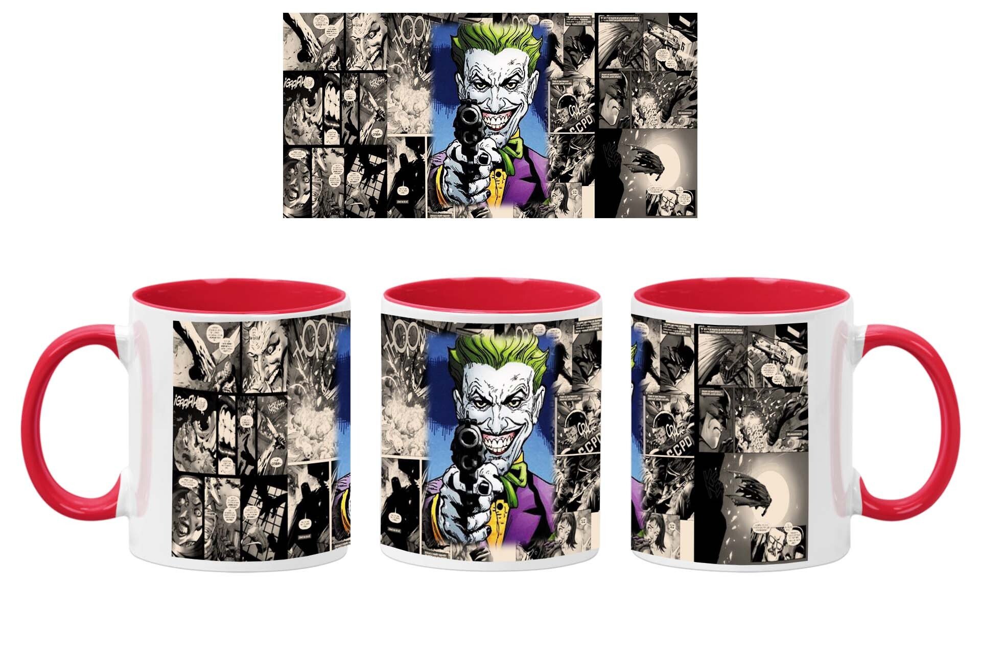 Dcthejoker01 Kubek Ceramiczny Prezent Tasse Mug Dc Comics Batman Superman Wonder Woman Justice League, Czerwony 330 ml