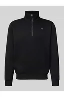 Bluzy męskie - Bluza z kołnierzem zapinanym i wyhaftowanym logo - G-Star Raw - miniaturka - grafika 1