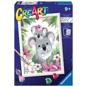Zabawki kreatywne - Ravensburger Malowanka CreArt Słodkie Koale 20050 20050 - miniaturka - grafika 1