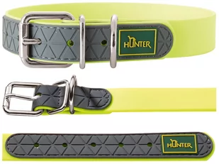 Hunter obroża convenience 45 cm neonowożółta 20 mm - Obroże dla psów - miniaturka - grafika 1